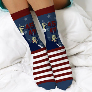 Personalized Celebrate Every Step Forward Trump Supporters US Election Middle Tube Socks HO82 65510