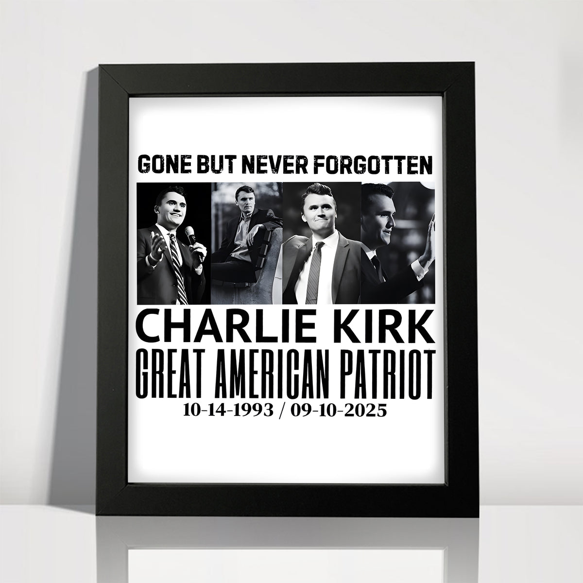 Justice For Charlie Kirk Gone But Never Forgotten Picture Frame LM32 65423