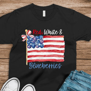 Red White & Blueberries Charlie Kirk Dark Shirt HA75 64612