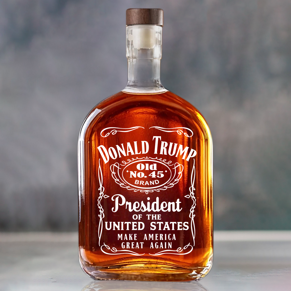 Donald Trump President Of United States Old No. 45 47 Whiskey Bottle HA75 64406
