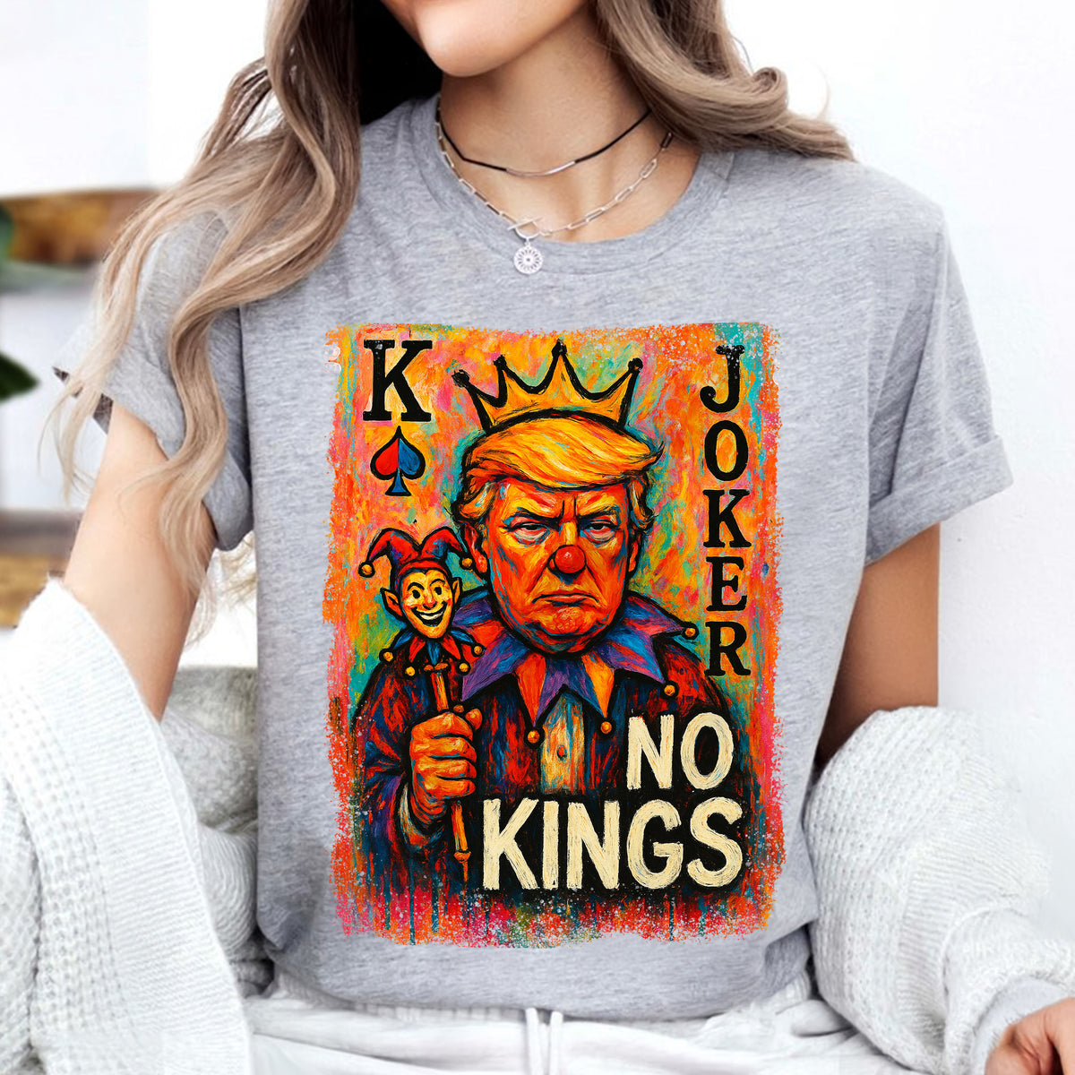 Joker, No Kings In America Since 1776 Bright Shirt
