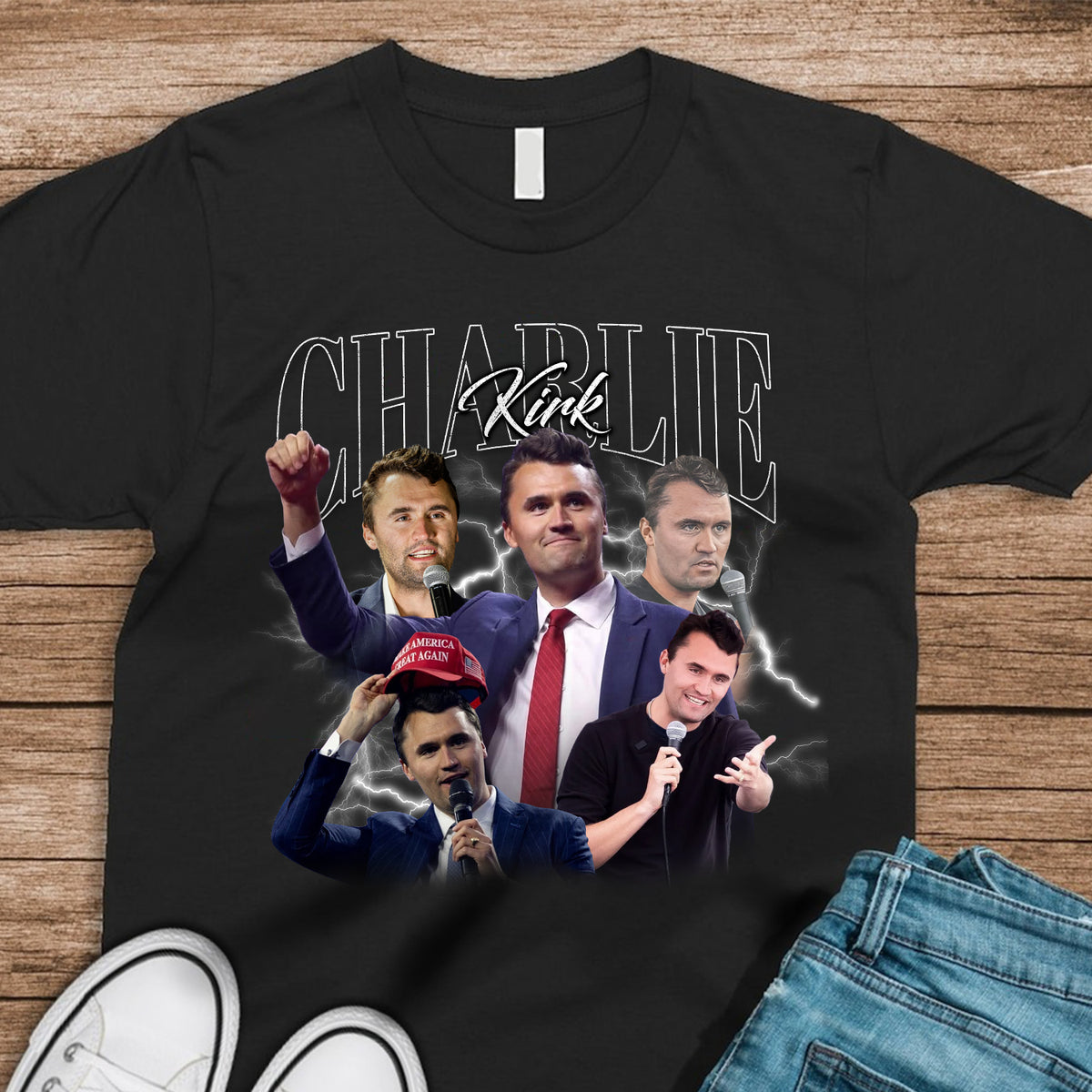 Patriotic Tribute to Charlie Kirk Vintage Dark Shirt LM32 65763
