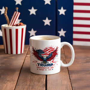 Trump MAGA Patriotic Eagle Inauguration Day White Mug LM32 65227