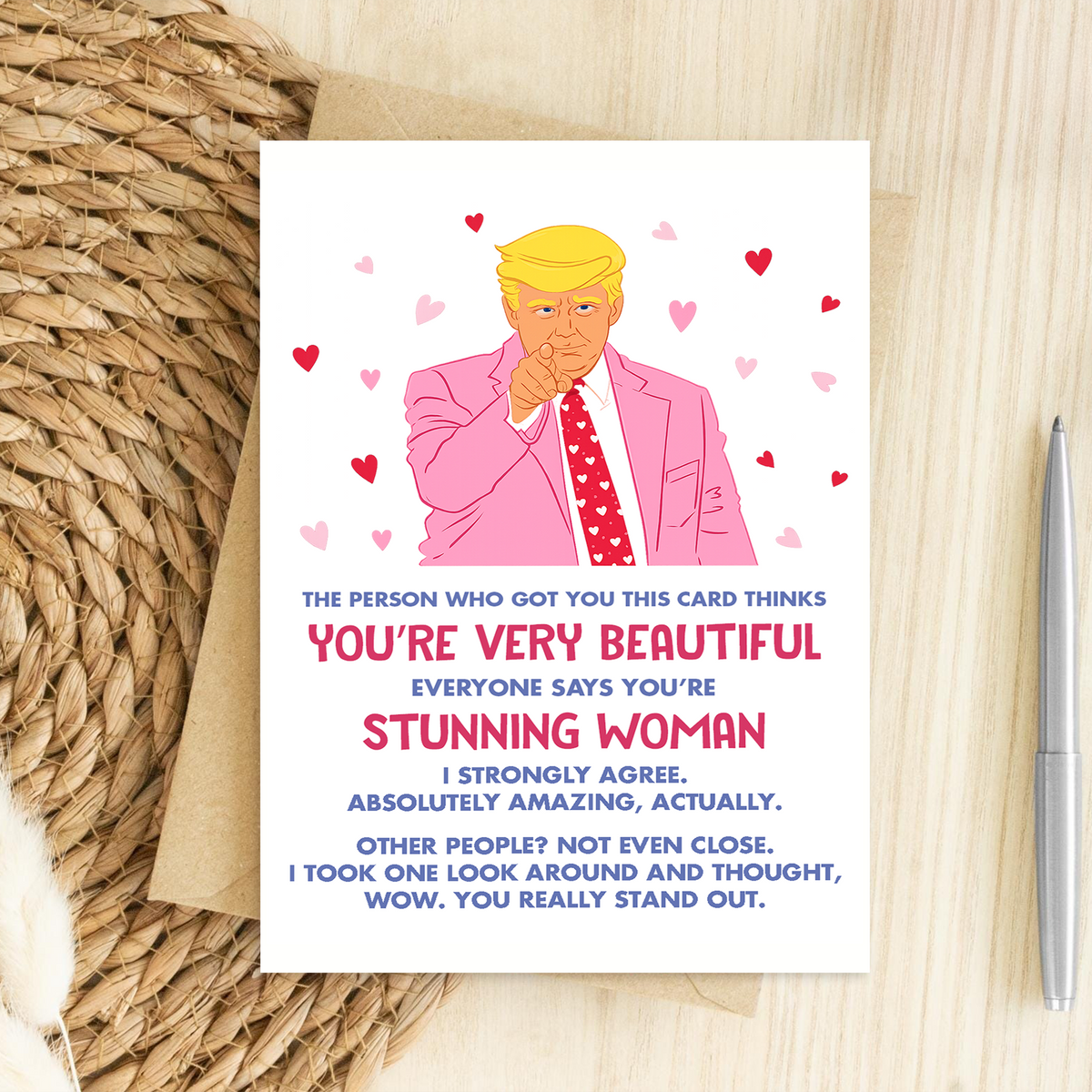 Personalized The Person Who Got You This Card Thinks Trump Thankyou Card LM32 897843