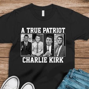 A True Patriot Charlie Kirk Dark Shirt HA75 64596