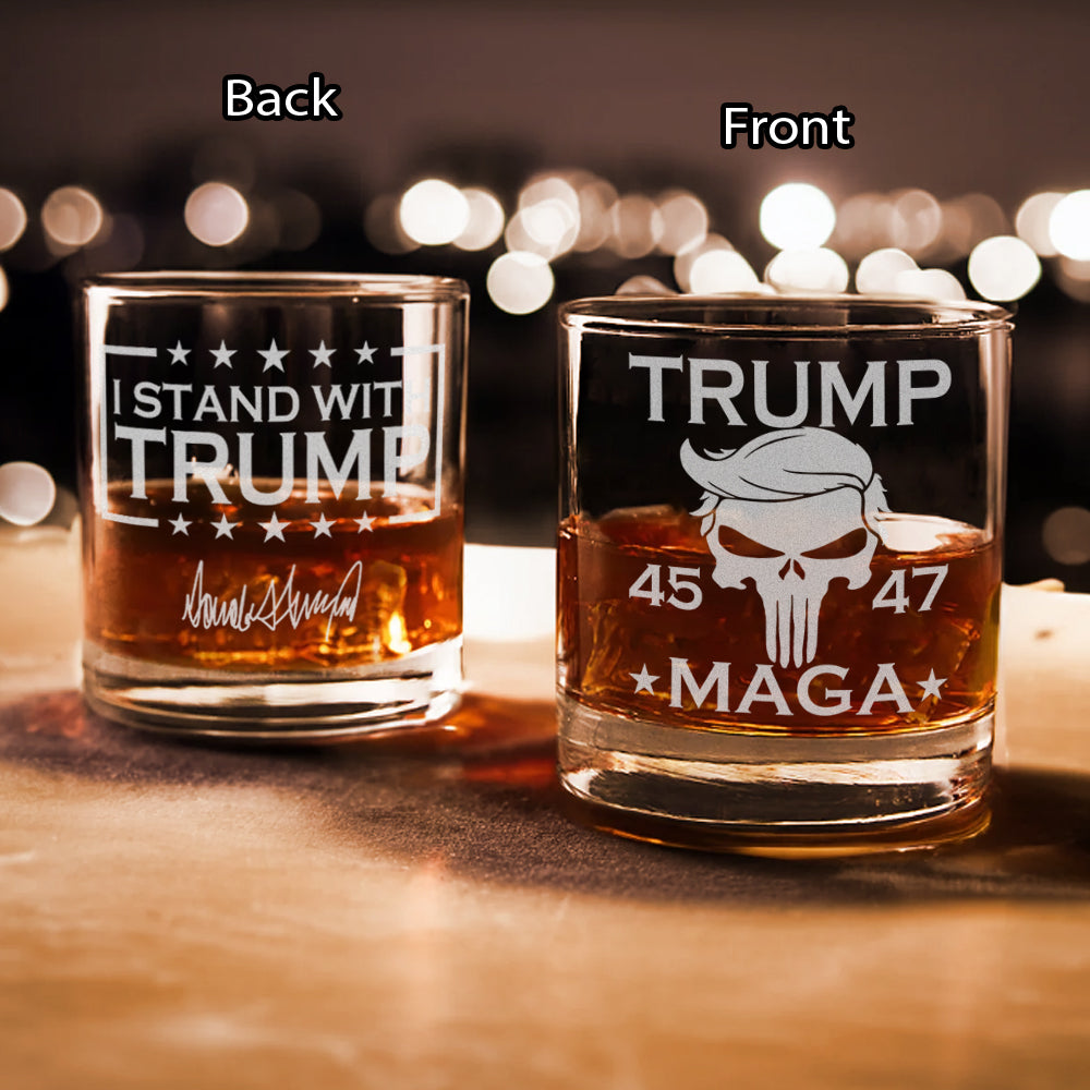 Stand With Trump MAGA Whiskey Glass TH10 64253