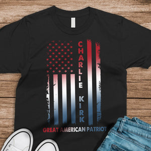 Pray For Charlie Kirk Great American Patriot Dark Shirt LM32 65485