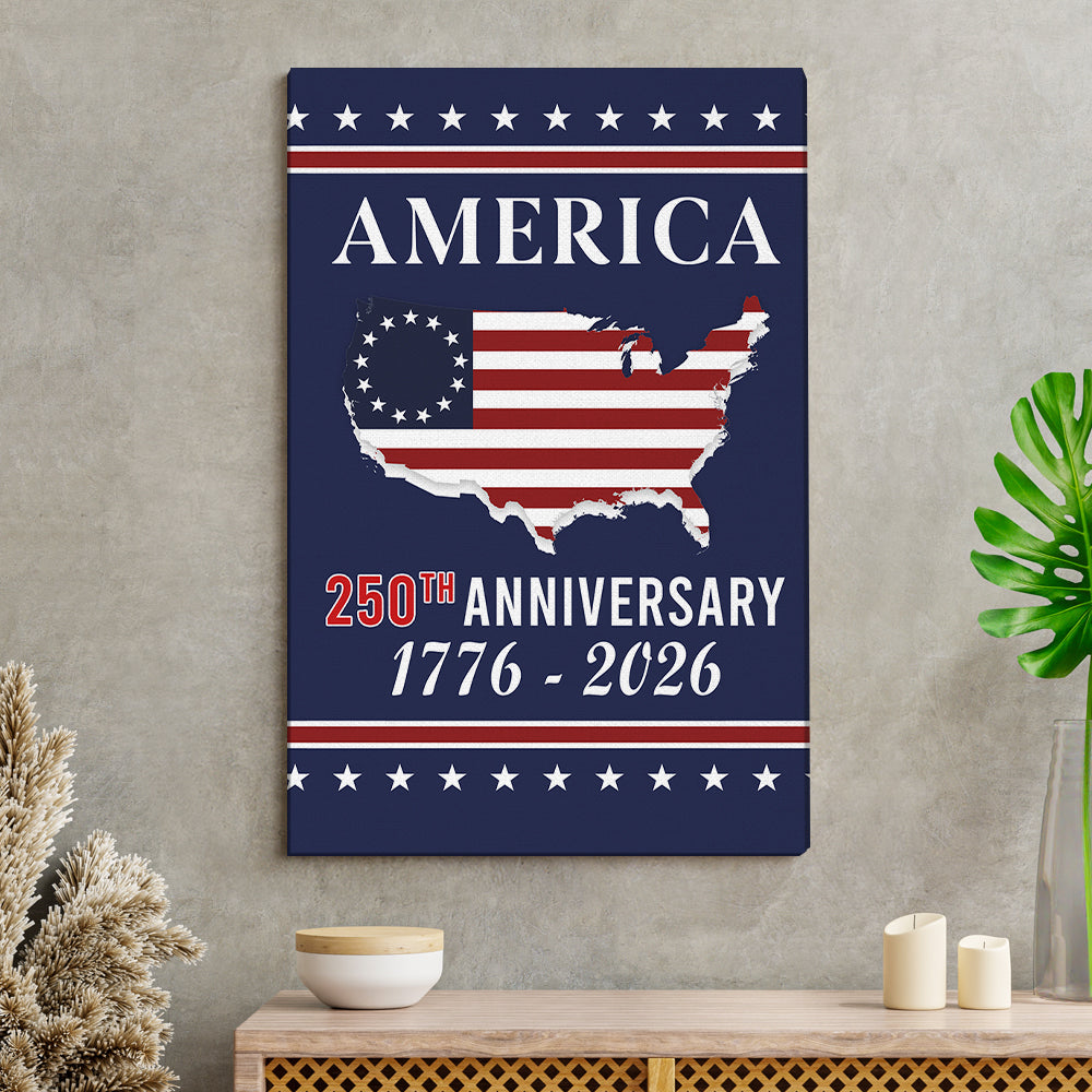 Personalized Family Name America 250th Anniversary Canvas Poster HO82 901442