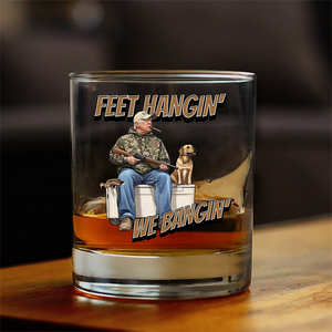 Trump Hunting Feet Hangin' We Bangin' Whisky Glass LM32 63849