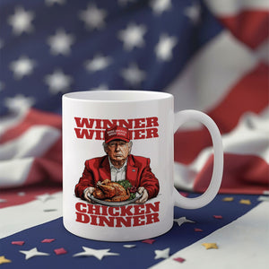 Make America Great Again with Trump Turkey Dinner White Mug LM32 63893