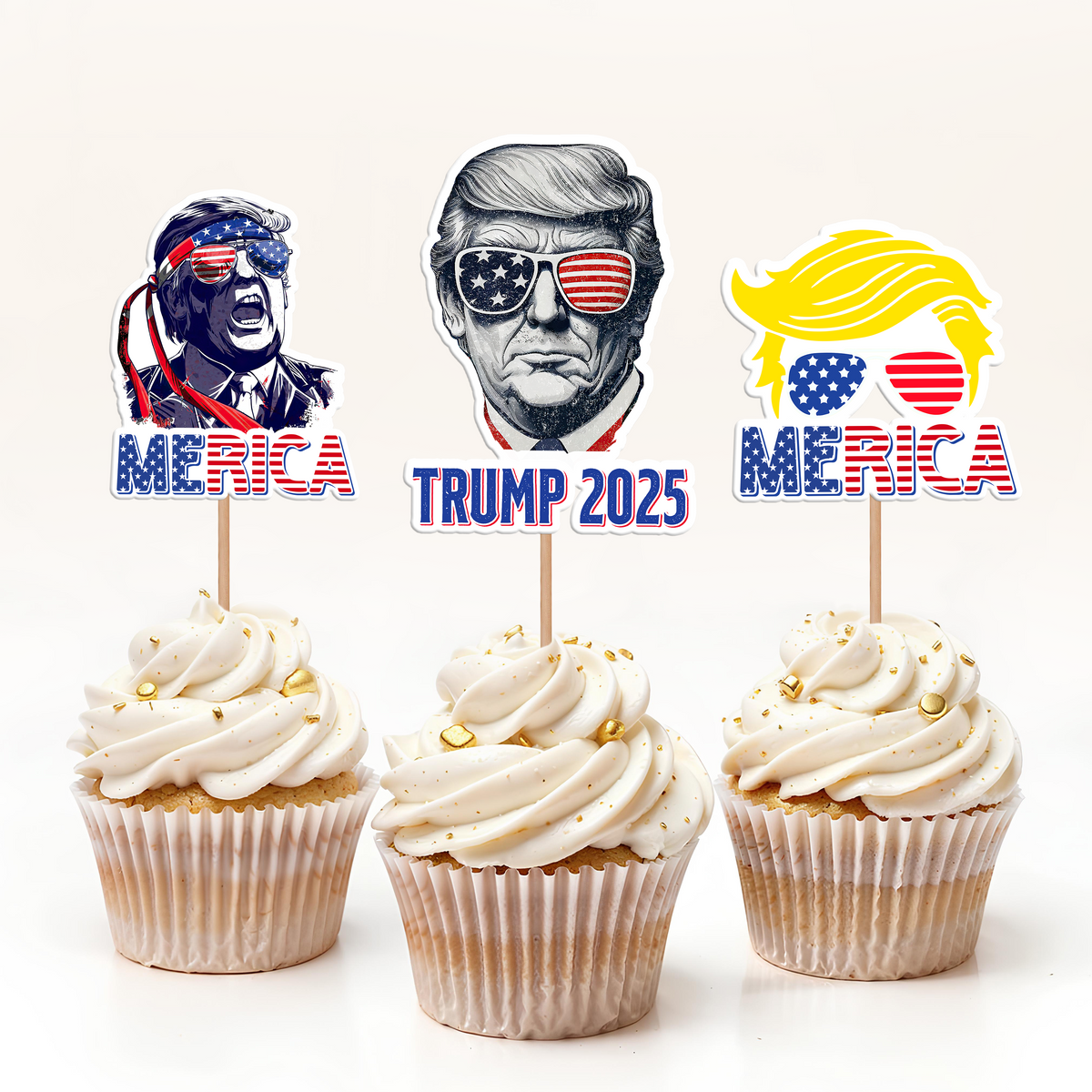 American Trump Independence Day Party Decoration Cupcake Toppers LM32 65339