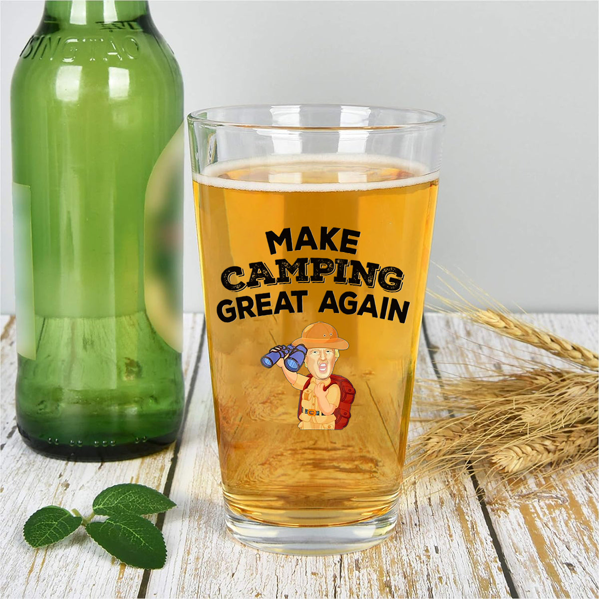 Make Camping Great Again With Trump Beer Glass TH10 64149