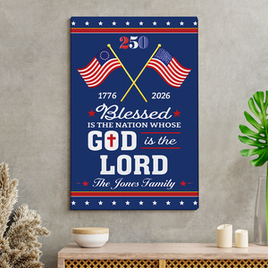 Personalized Patriotic 250 Years of Christian Canvas Poster HO82 901474