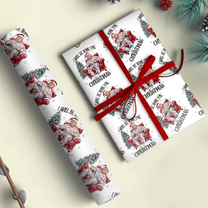 Trump I'll Be Home For Christmas 2024 Wrapping Paper LM32 65009