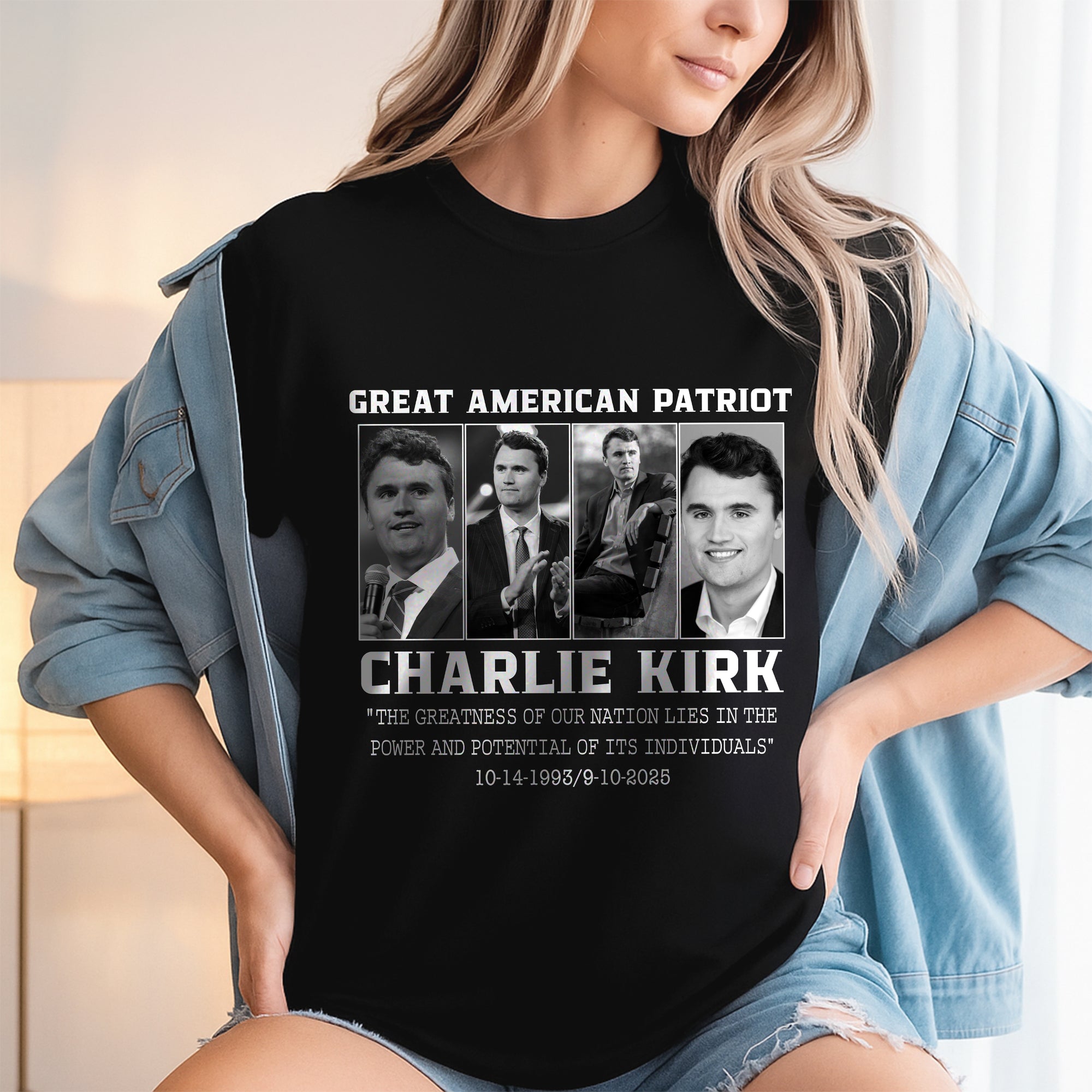 Prayers Up for Charlie Kirk Great America Patriot Memorial Dark Shirt HO82 65740