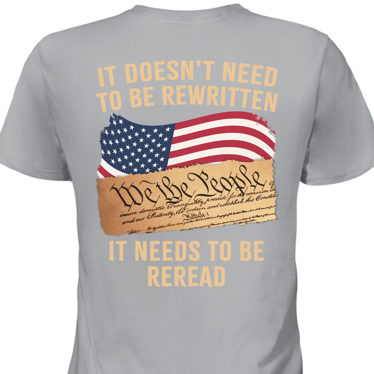 It Doesn't Need To Be Rewritten It Needs To Be Reread Backside Shirt C919 - GOP