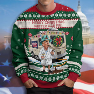 Merry Christmas Sh*tter Was Full Ugly Sweater HA75 64016