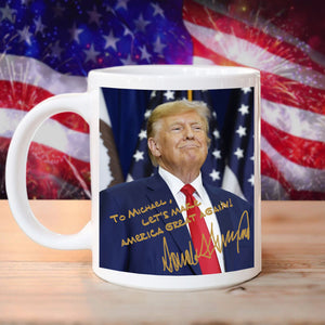 President Donald Trump Autographed Mug, Donald Trump Homage Mug HA75 63584