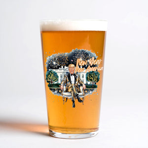 President Trump 2025 New Year New America Beer Glass HA75 67156