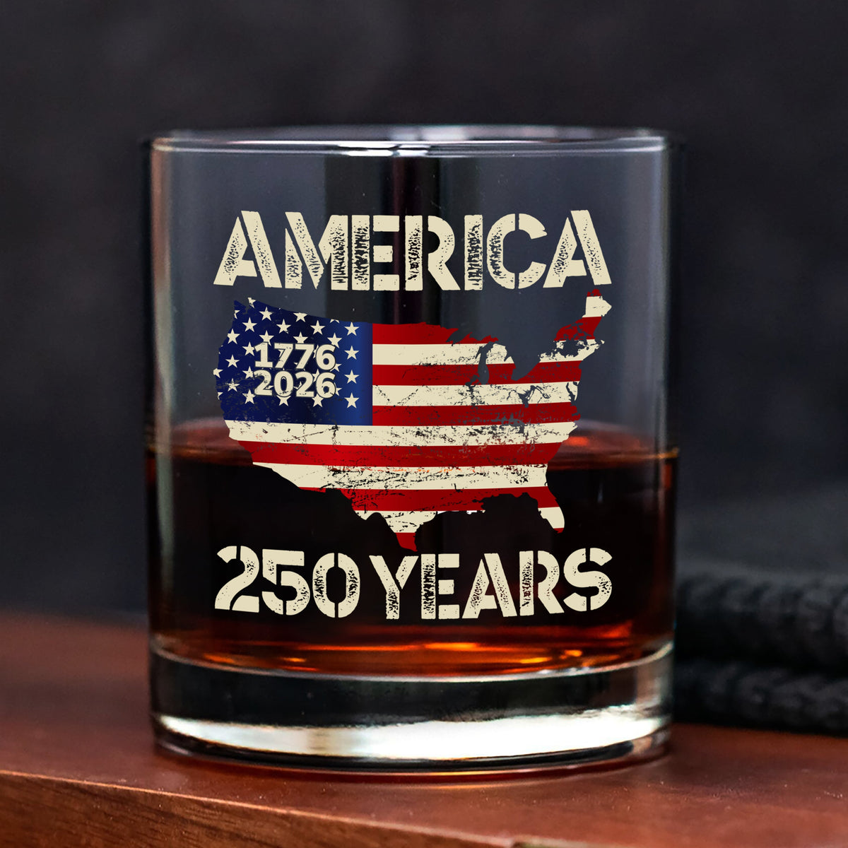 250 Years America Anniversary 250th Independence Day Whiskey Glass HA75 897356