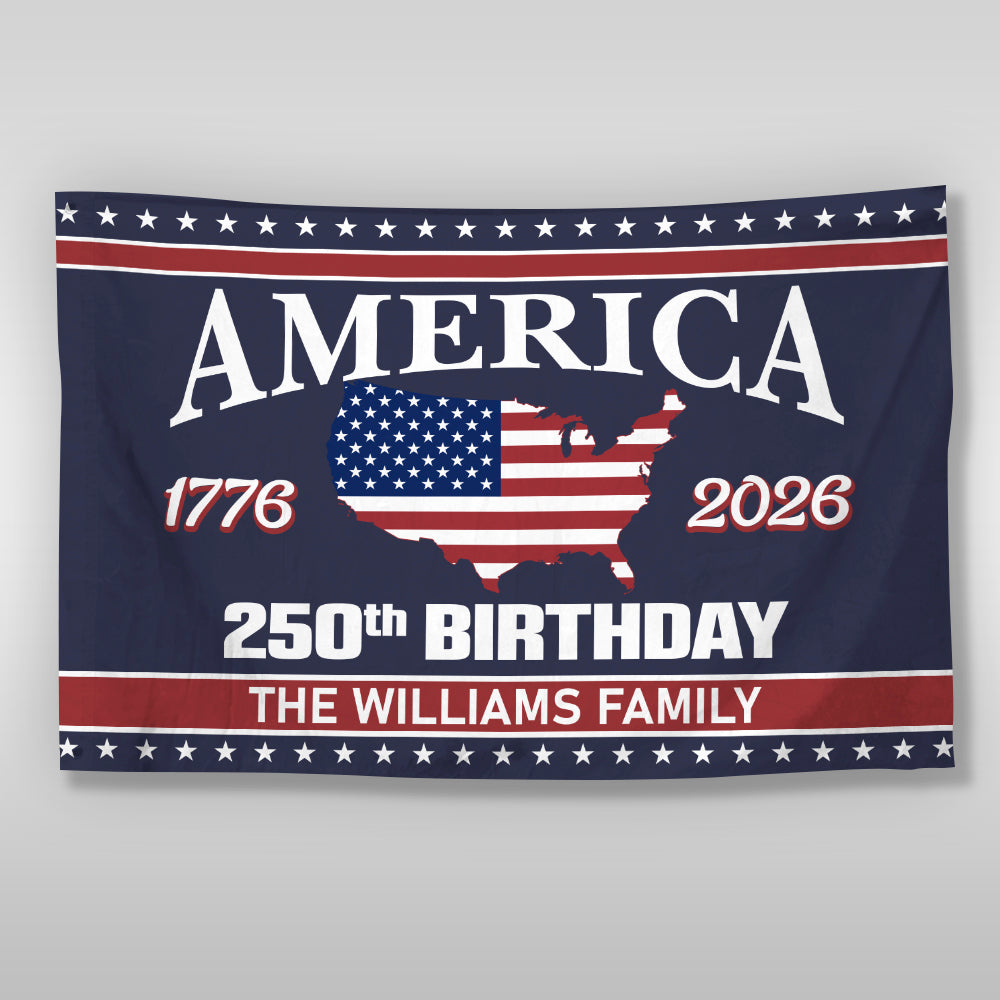 America 250 Birthday 1776-2026 Double-Sided Flag HO82 894600