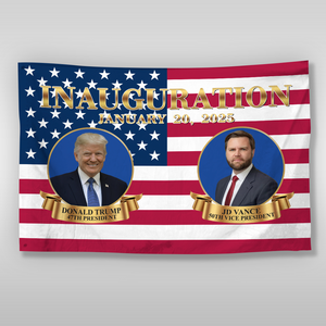 Inauguration Trump 47th President Banner House Flag TH10 64251