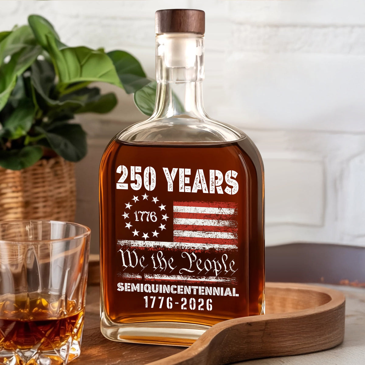 Celebrate Our America 250th Anniversary United States Semiquincentennial Whiskey Bottle HA75 897408