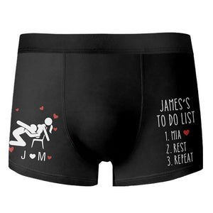 Personalized To Do List Naughty Funny Adult Boxer - Gift For Husband & Boyfriend HA75 921996