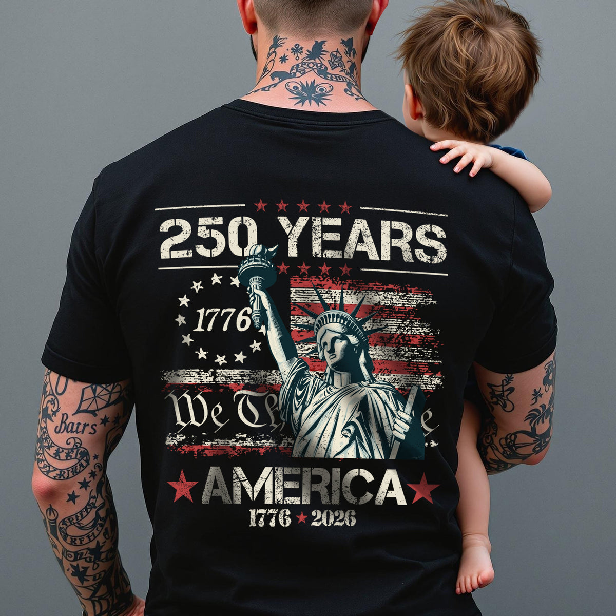 Celebrate Our America 250th Anniversary We The People Back Side Dark Shirt CH07 896712