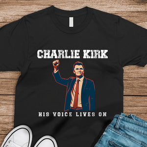 Pray For Charlie Kirk 1993 - 2025, His Voice Lives On Dark Shirt TH10 64397