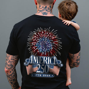 America 250 Firework Back & Front Shirt TH10 894639
