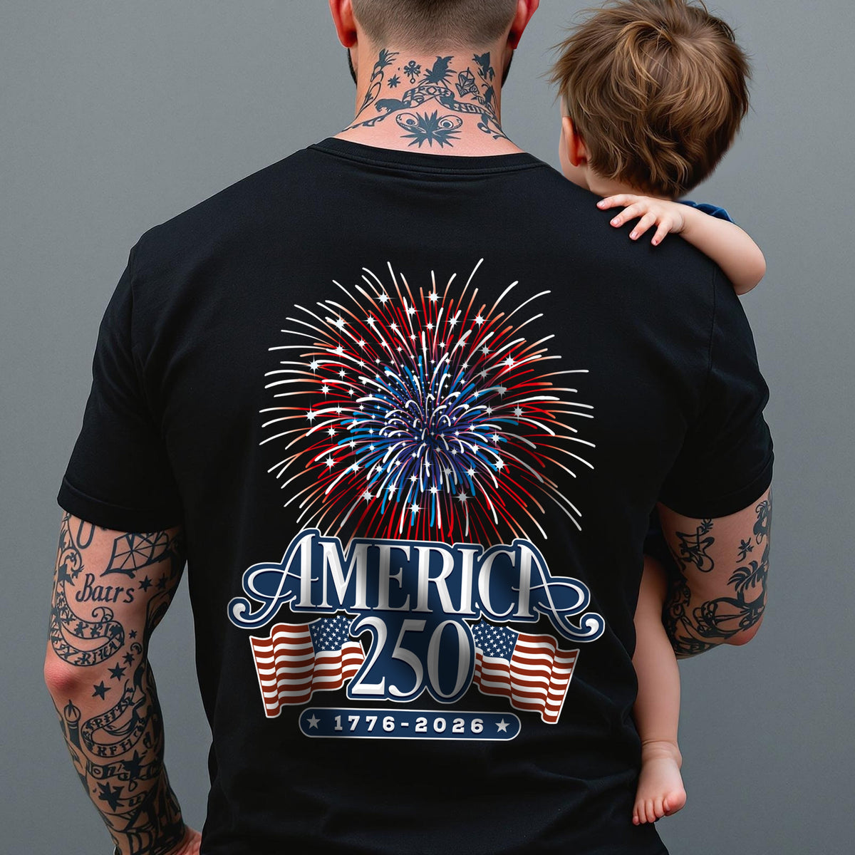 America 250 Firework Back & Front Shirt TH10 894639