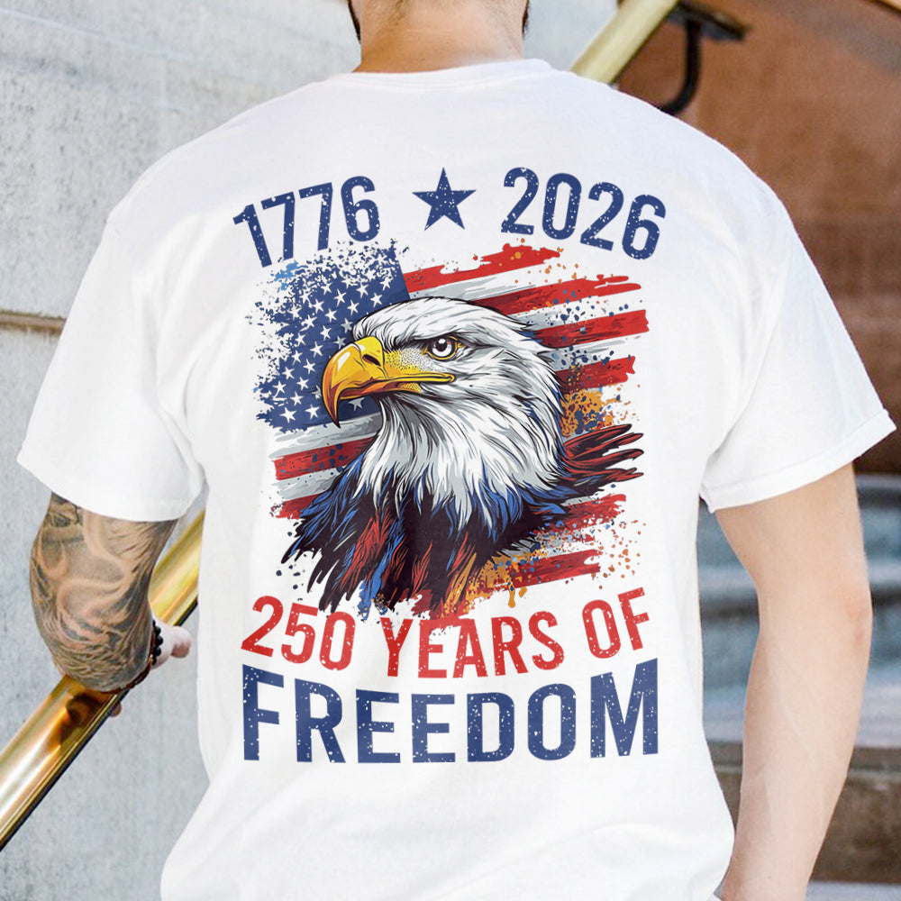 America Semiquincentennial 250 Years Of Freedom Back Side Bright Shirt CH07 896700