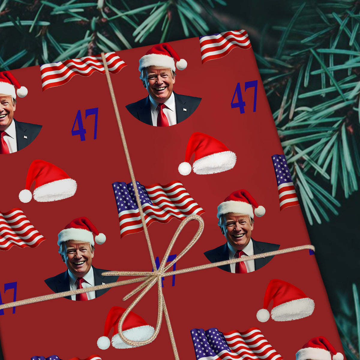 Make Your Gifts Great Again with Trump 2024 Wrapping Paper LM32 63947