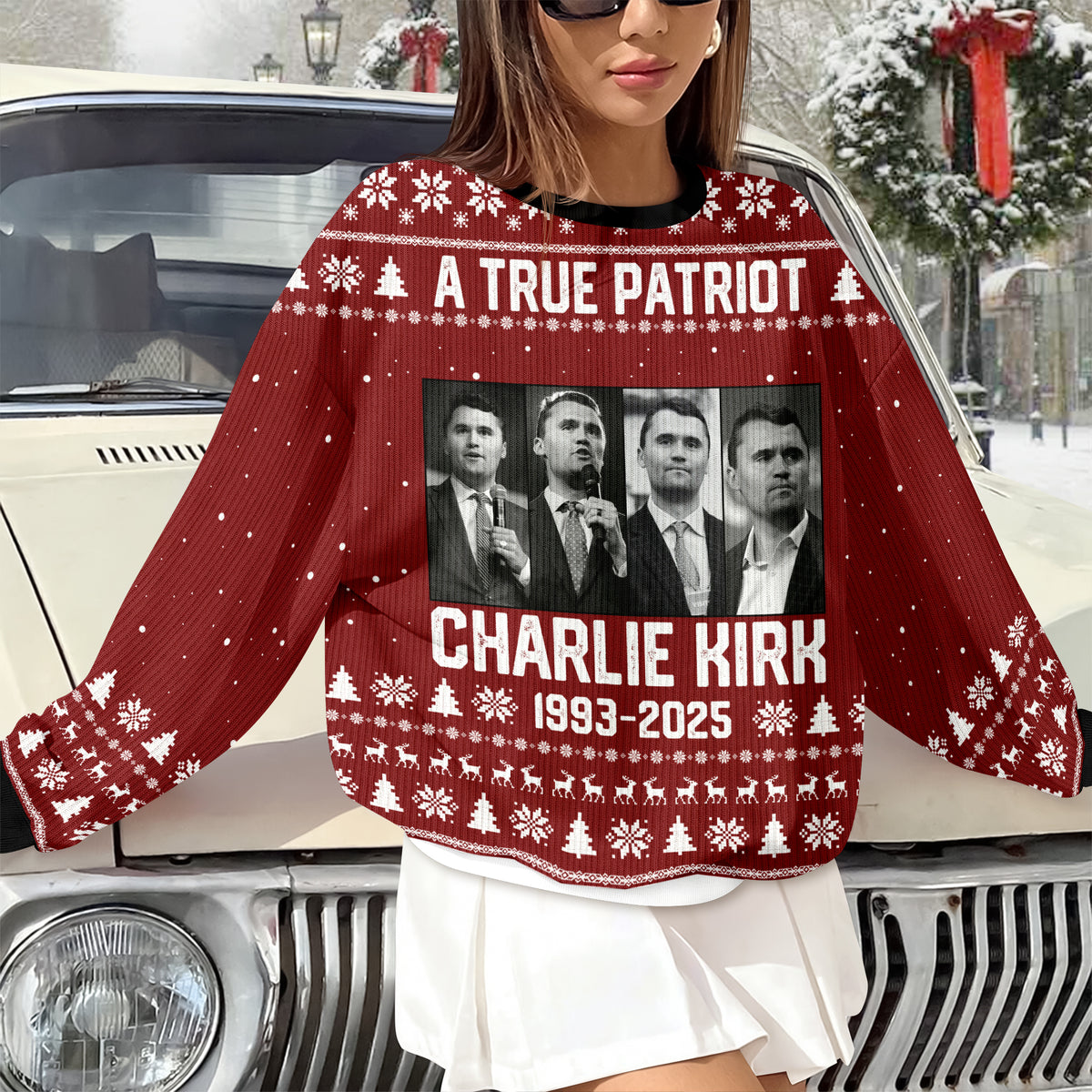 A True Patriot Charlie Kirk Ugly Sweatshirt TH10 64581