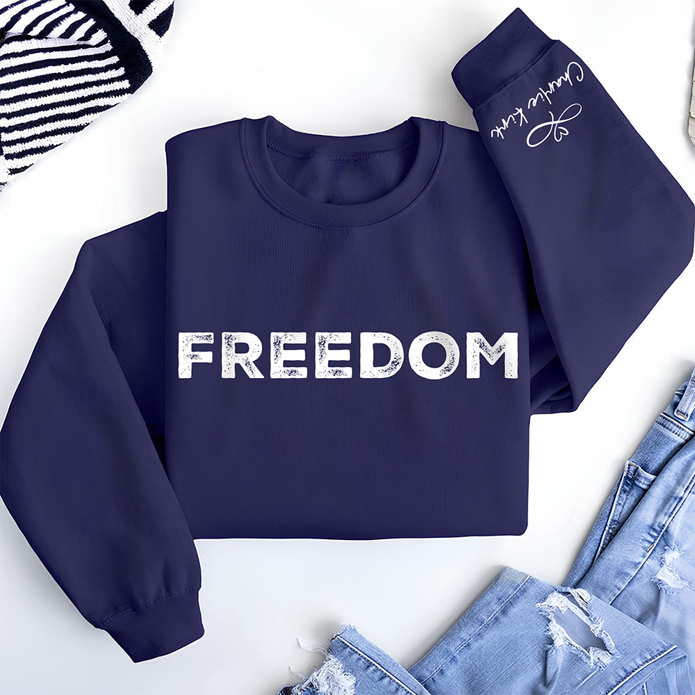Charlie Kirk Freedom Dark Sleeve Sweatshirt HA75 64568