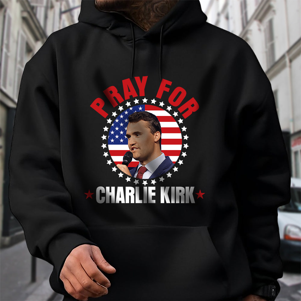 Pray for Charlie Kirk Dark Shirt HA75 64448