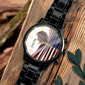 Make America Great Again Trump Signature US Flag Wrist Watch HA75 64392