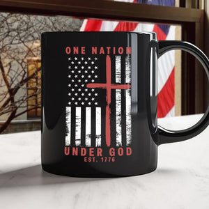 One Nation Under God Est. 1776 Black Mug LM32 895451