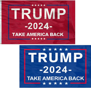 Donald Trump 2024 Flag - Take America Back Flag, 3X5Ft, 2 Packs.Perfect for Re-Elect Trump Outdoor Indoor Decor1