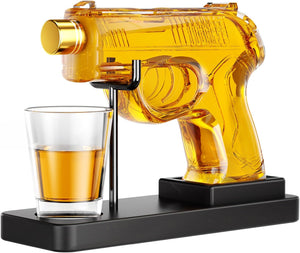 Gifts for Men Dad, Whiskey Decanter Sets for Men, Gun Decanter, Birthday Funny Gun Gift Ideas for Him Boyfriend, Liquor Dispenser for Bar Vodka, Men Cave Decor, Military Retirement Present