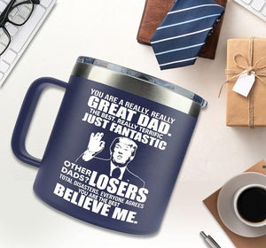 Gifts for Dad from Daughter, Son - Dad Gifts from Daughter, Son for Fathers Day - Birthday Gifts for Dad, Funny Dad Birthday Gifts - Best Dad Mug 14Oz