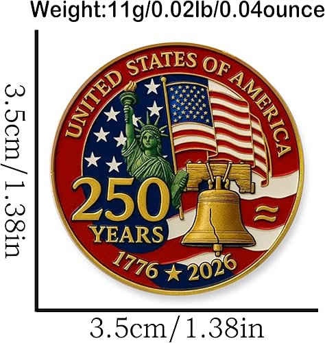 1776-2026 - 250th Anniversary United States of America Commemorative Challenge Coin LM32 897801