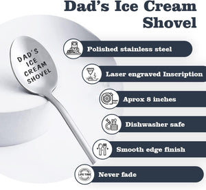 Gifts for Dad Fathers Gifts for Men Funny Engraved Stainless Steel Spoon Shovel, Birthday Father’S Day Gifts Thanksgiving Gifts for Him Grandpa.