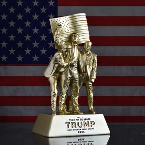 Trump Assassination Resin Craft Sculpture - Donald Trump 2024 for Trump Supporters and Patriotic Americans - Trump Gifts HA75