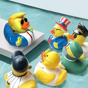 Jeeps Duck Trump 2024 Rubber Duckies Proud Patriots the Trumpinator Trump Merchandise Trump Supporters and Patriotic Americans Trump Gifts Baby Bath Ducking Trump Collection Car Décoration for Kids