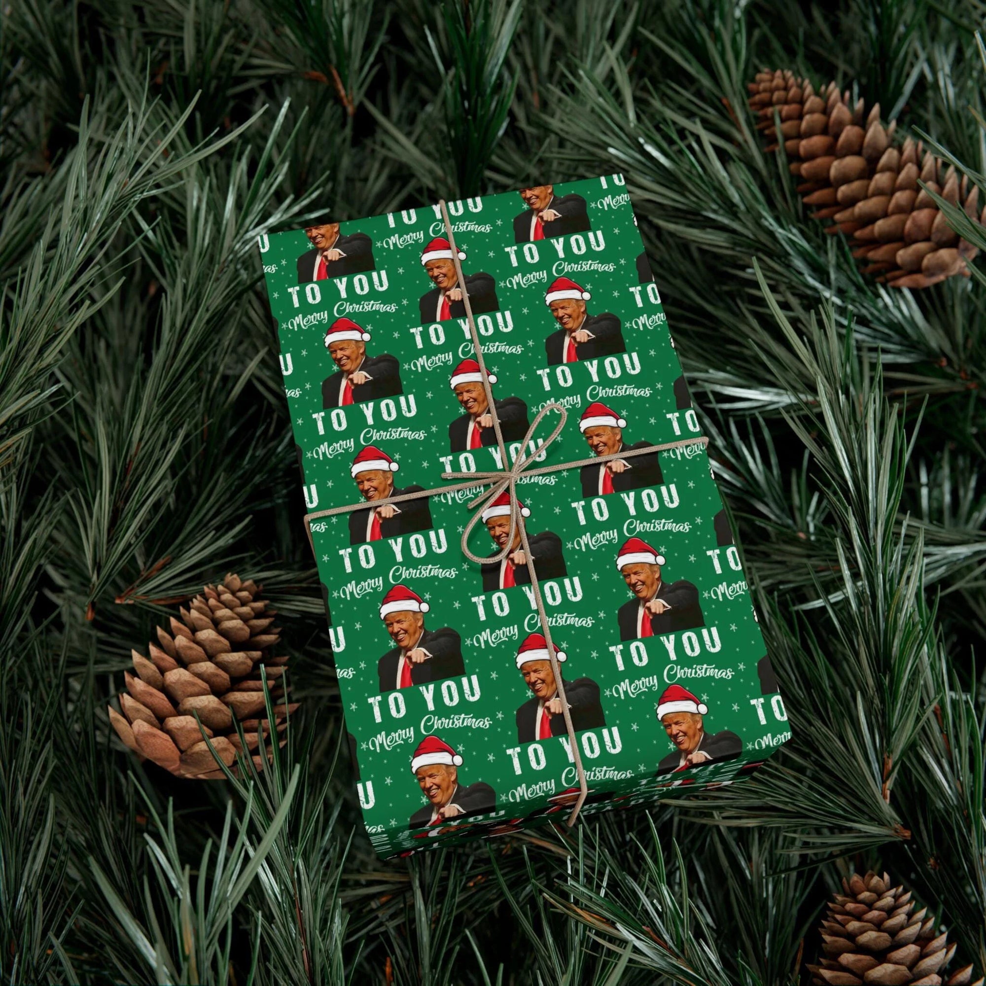 Trump Christmas Wrapping Paper,Trump Patriotic Christmas Gift Wrap,Republican Holiday Christmas Packaging,Maga Wrapping Paper,Trump Gift