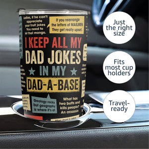 Gift for Dad - Stainless Steel Tumbler 20Oz - Dad Joke Birthday Gift for Dad Men Gift - Fathers Day Gift from Daughter Son Wife - Funny Christmas Gift for Men Dad Stepdad Bonus Dad Uncle