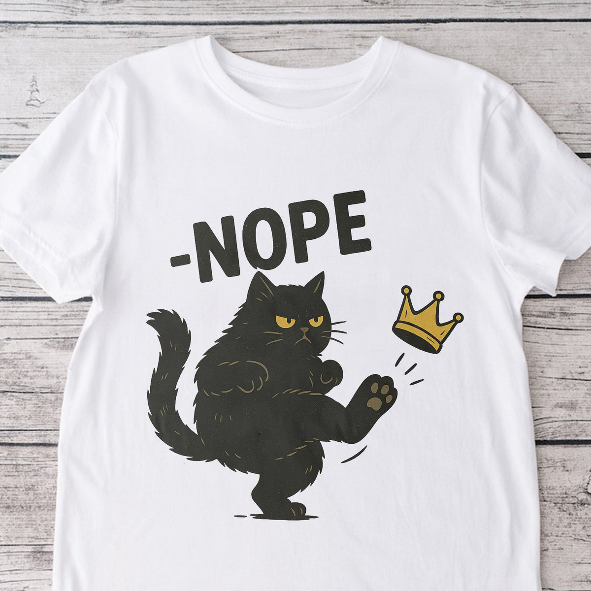 Nope King Since 1776 Black CAT Bright Shirt
