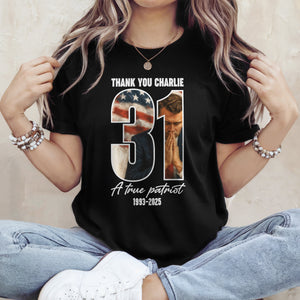 Thank You Charlie Kirk A True Patriot Dark Shirt HO82 65984